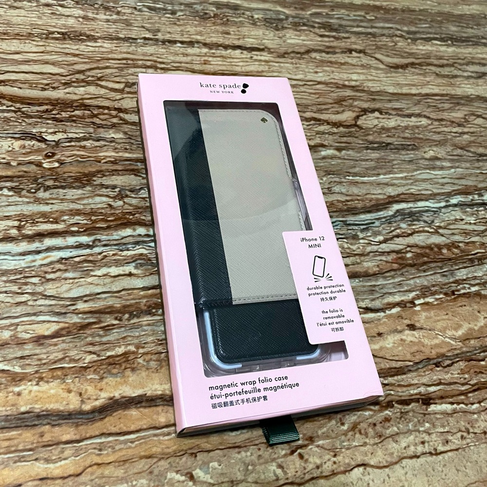 Kate Spade New York Magnetic Folio Phone Case Wallet For iPhone 12 Mini NWT